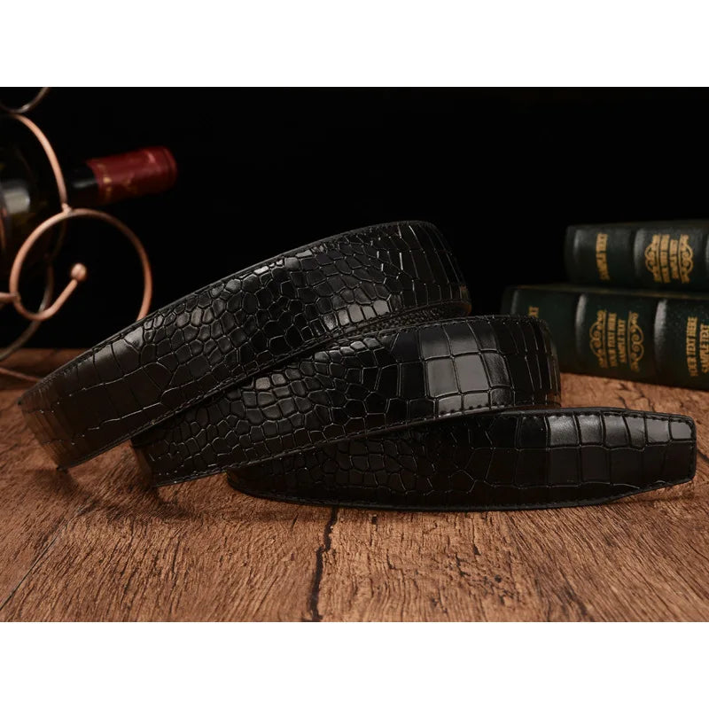 🧷 Crocodile Leather Belt Strap – Premium & Stylish 🕵️‍♂️