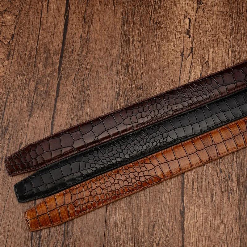 🧷 Crocodile Leather Belt Strap – Premium & Stylish 🕵️‍♂️