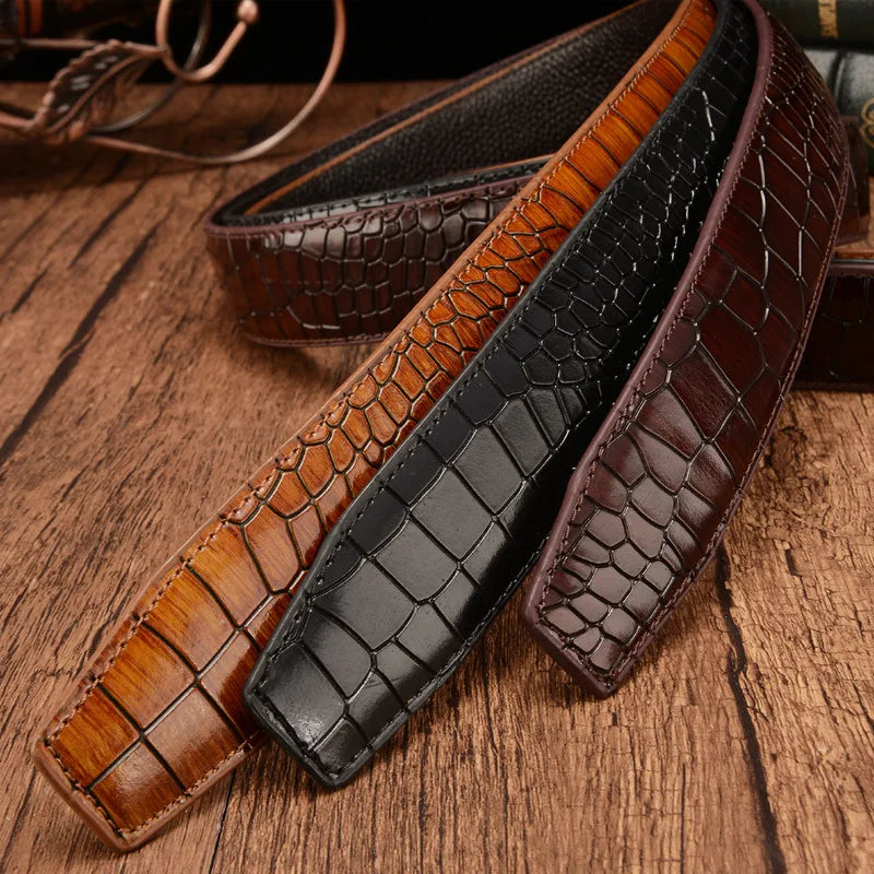 🧷 Crocodile Leather Belt Strap – Premium & Stylish 🕵️‍♂️