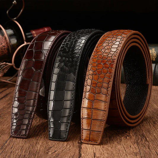 🧷 Crocodile Leather Belt Strap – Premium & Stylish 🕵️‍♂️