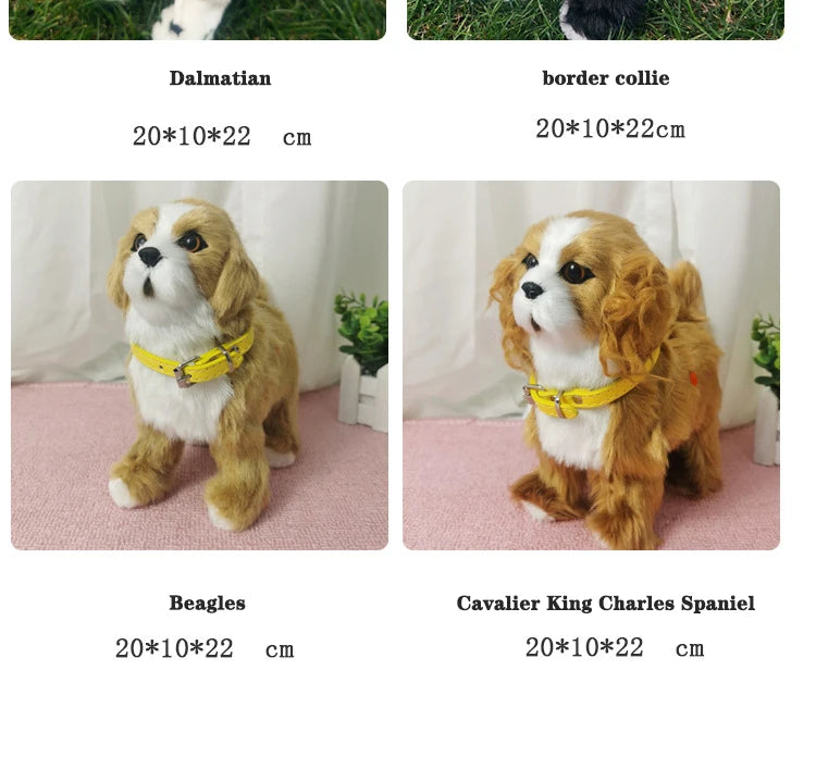 New Simulation Electric Pet Dog Voice Control Walking Nodding Music Touch Robot Animal Plush Pet Children's Toy Gift