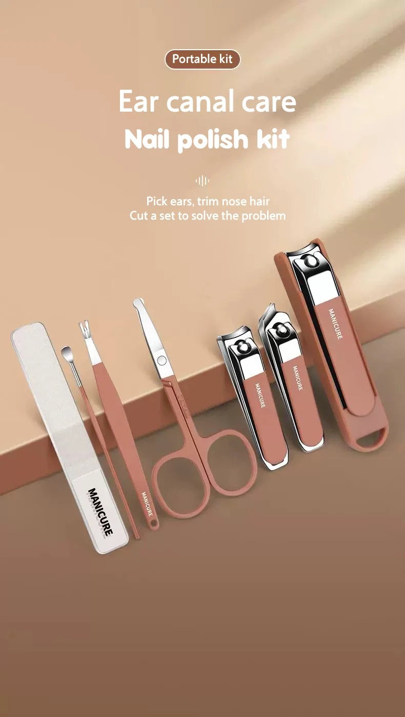 Anti-Splash Nail Clipper Set - (7 PCS) Manicure Protection Tools