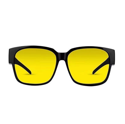 URUMQI Night Vision Driving Glasses For Women Anti Glare Fit Over Glasses, Polarized Night Time Glasses HD Yellow Lens